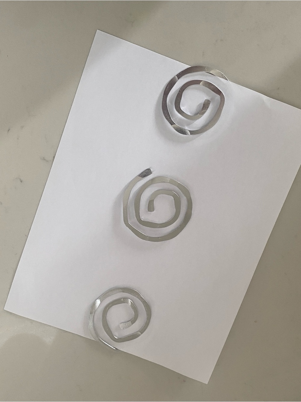 Silver Spiral Metal Clips - Picture 4 of 5